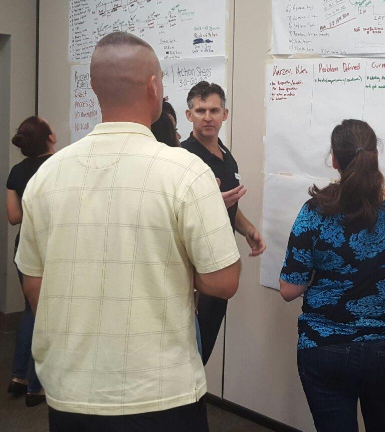 Russell Levy President Teaching LEAN Six Sigma at WWB @ Camp Pendleton .