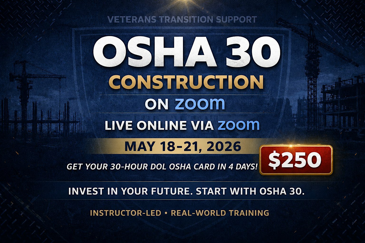 Live OSHA 30 management course